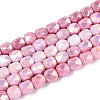 Anti-Tarnish Electroplate Glass Beads Strands GLAA-N057-6mm-03-1
