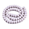 Opaque Solid Color Glass Beads Strands X-GLAA-R217-01-A10-2