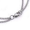 304 Stainless Steel Tiered Necklaces NJEW-O106-01P-3