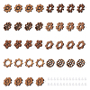 36Pcs 9 Style Walnut Wood Stud Earring Findings MAK-UN0001-43-1