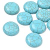 Craft Findings Dyed Synthetic Turquoise Flat Back Dome Cabochons X-TURQ-S266-20mm-01-3