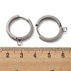 Tarnish Resistant 201 Stainless Steel Huggie Hoop Earrings Findings STAS-A167-01P-P-3