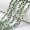 Electroplate Transparent Glass Beads Strands EGLA-A034-T6mm-S11-1