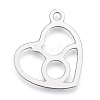 Non-Tarnish 304 Stainless Steel Pendants STAS-M228-A01-04P-2