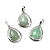 Natural Green Aventurine Pendants G-B033-04P-23-1