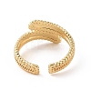 Brass Hollow Out Rectangle Open Cuff Ring for Women RJEW-E072-26G-3