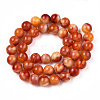 Glass Round Beads Strands X-GLAA-M044-01O-2