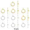 10 Bags 2 Colors Brass Toggle Clasps KK-YW0003-87-1