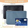 2Pcs 2 Colors Litchi Print PU Leather Zip Pouches ABAG-CP0001-08A-2