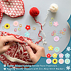  Flower Silicone Knitting Needle Point Protectors SIL-NB0001-39-5