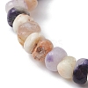 Natural Purple Opal Nuggets Beaded Stretch Bracelets BJEW-JB10035-01-3