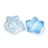 Transparent Spray Painted Frosted Glass Beads X2-GLAA-NH0003-01H-2