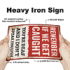 Vintage Metal Tin Sign AJEW-WH0189-157-3