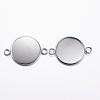 Tarnish Resistant 201 Stainless Steel Cabochon Connector Settings STAS-P161-29-6.5mm-2