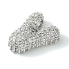 Rack Plating Brass Clear Cubic Zirconia Pendants KK-S378-01P-V-2