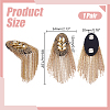 2Pcs Iron Tassel Chain Shoulder Epaulettes DIY-HY0003-62G-2