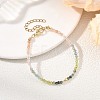 Natural Apatite & Peridot & & Moss Agate & Sunstone & Rose Quartz & Non-magnetic Synthetic Hematite Beaded Bracelets for Women BJEW-JB14094-03-1