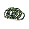 Natural Moss Agate Beads Stretch Bracelets BJEW-F380-01-B15-2
