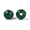 Spray Painted Round Natural Schima Wood Beads WOOD-A018-8mm-15-2
