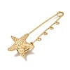 Starfish 304 Stainless Steel Safety Pins Brooch Findings SA-CBAB767-06C-G-2