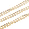 Handmade PVD Vacuum Plating 304 Stainless Steel Wafer Charms Chains CHS-M004-12G-1