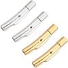 UNICRAFTALE 4Sets 2 Colors Column 304 Stainless Steel Bayonet Necklace Clasps STAS-UN0020-41-1