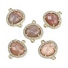 Natural Sunstone Faceted Oval Links G-B126-01G-10-1