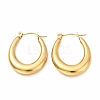 Ion Plating(IP) 304 Stainless Steel Chunky Oval Hoop Earrings for Women EJEW-F283-08G-1