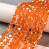Transparent Electroplate Glass Beads Strands EGLA-A039-T4mm-B11-4