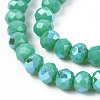 Electroplate Opaque Solid Color Glass Beads Strands EGLA-A044-P2mm-L31-3