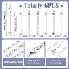 6Pcs 304 Stainless Steel Ends Chains FIND-TA0010-79-3