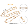   Brass Textured Paperclip Chain Necklace Making MAK-PH0004-31-5