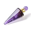 Natural Amethyst Faceted Cone Openable Perfume Bottle Big Pendants G-L524-18G-10-2