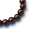 Baking Painted Pearlized Glass Pearl Round Bead Strands HY-Q003-10mm-40-2
