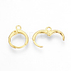 Brass Huggie Hoop Earring Findings LS-X-KK-R071-08G-2