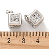 Brass Micro Pave Clear Cubic Zirconia Pendants KK-Q814-25P-3