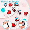 AHADERMAKER 14Pcs 7 Style Hospital Theme Food Grade Eco-Friendly Silicone Beads SIL-GA0003-30-3