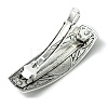 Alloy Hair Barrettes OHAR-C010-05A-AS-2