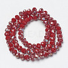Electroplate Opaque Solid Color Glass Beads Strands EGLA-A034-P2mm-J08-2