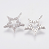 Brass Micro Pave Cubic Zirconia Charms KK-A144-019P-2