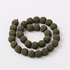 Round Synthetic Lava Beads Strands G-N0116-14mm-20-2