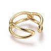 Brass Cuff Rings RJEW-F105-01G-3