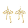 Rack Plating Brass Clear Cubic Zirconia Pendants KK-M293-16G-1
