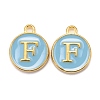 Golden Plated Alloy Enamel Charms ENAM-S118-04F-1