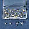 16Pcs Brass Stud Earring Findings KK-FS0001-56G-9
