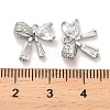 Brass Micro Pave Clear Cubic Zirconia Pendants KK-C054-26P-3