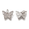 Brass Micro Pave Clear Cubic Zirconia Charms ZIRC-B002-47P-3