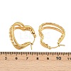 304 Stainless Steel Triple Heart Hoop Earrings EJEW-I320-27G-02-5