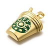 Brass Enamel Pendants KK-Z093-10G-2