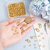 100Pcs Tibetan Style Hook and Eye Clasps FIND-GO0003-01AG-3